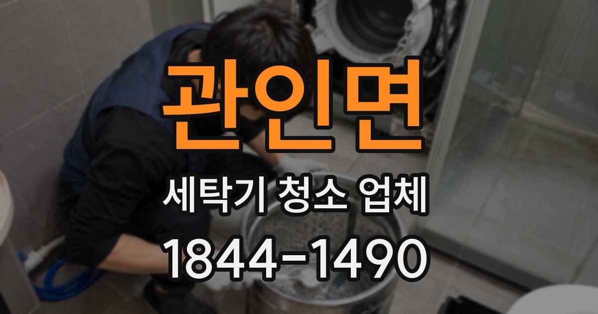 관인면 세탁기 청소 업체