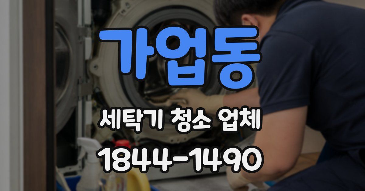 가업동 세탁기 청소 업체