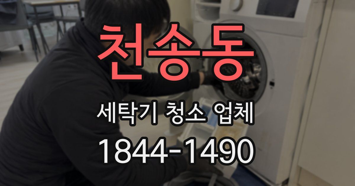 천송동 세탁기 청소 업체