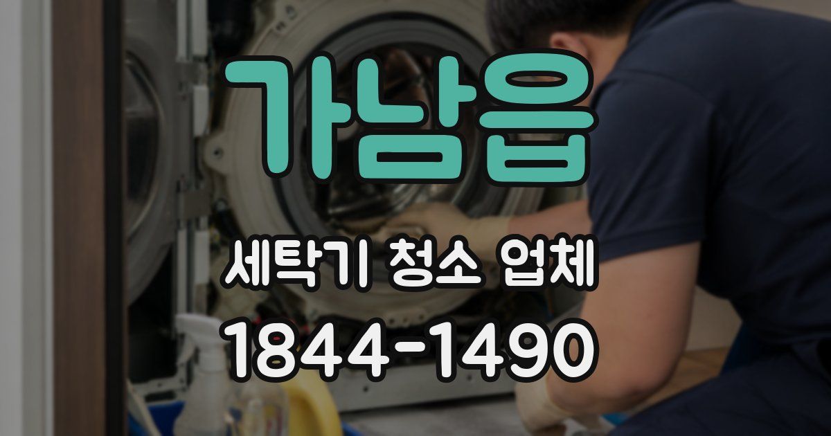 가남읍 세탁기 청소 업체