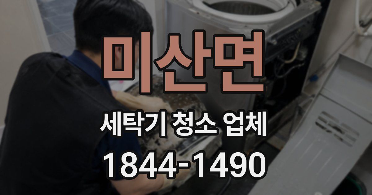 미산면 세탁기 청소 업체
