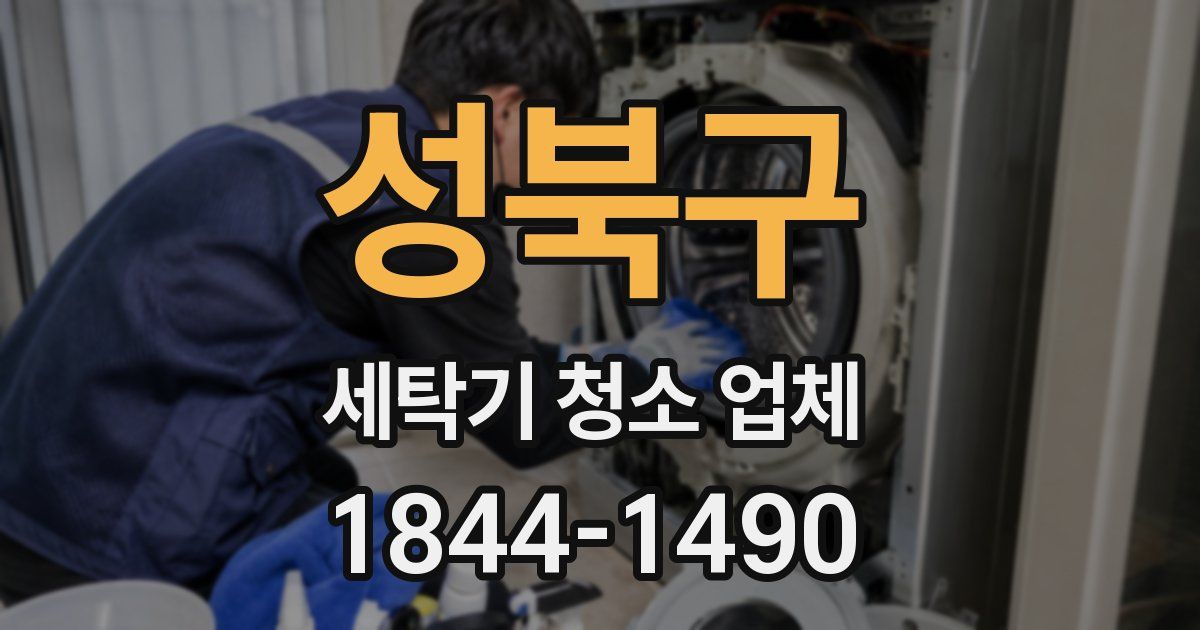 성북구 세탁기 청소 업체