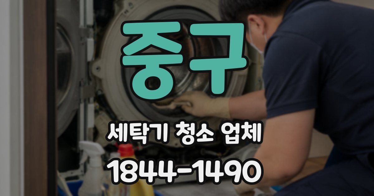 중구 세탁기 청소 업체
