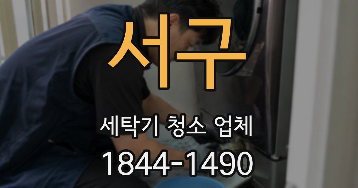 서구 세탁기 청소 업체