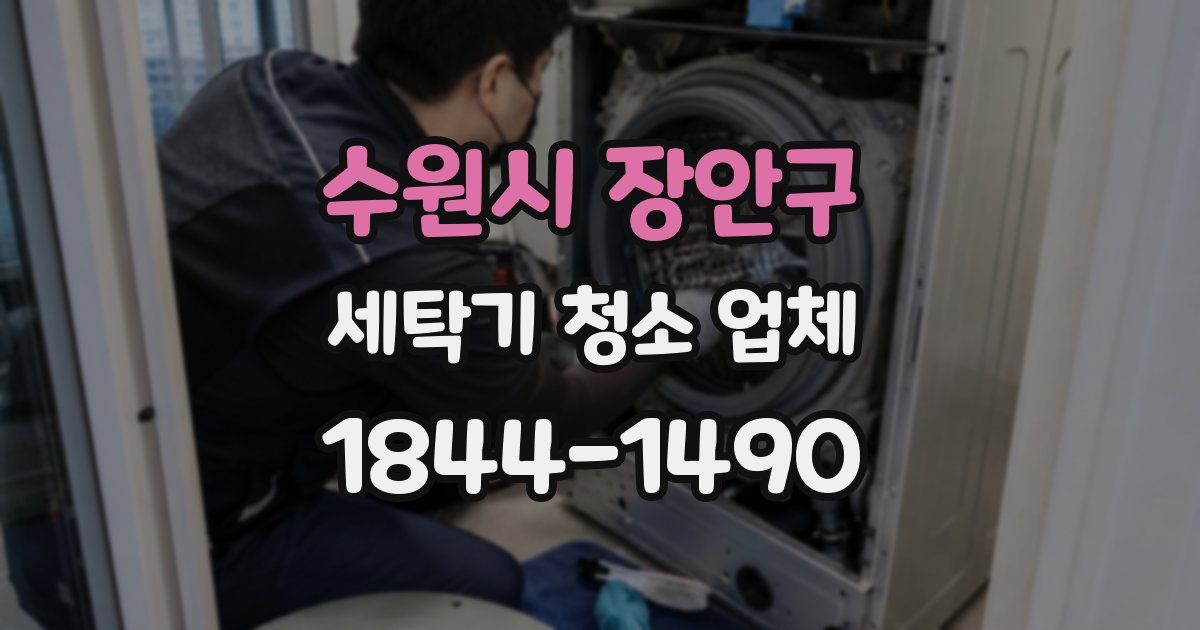 수원시 장안구 세탁기 청소 업체