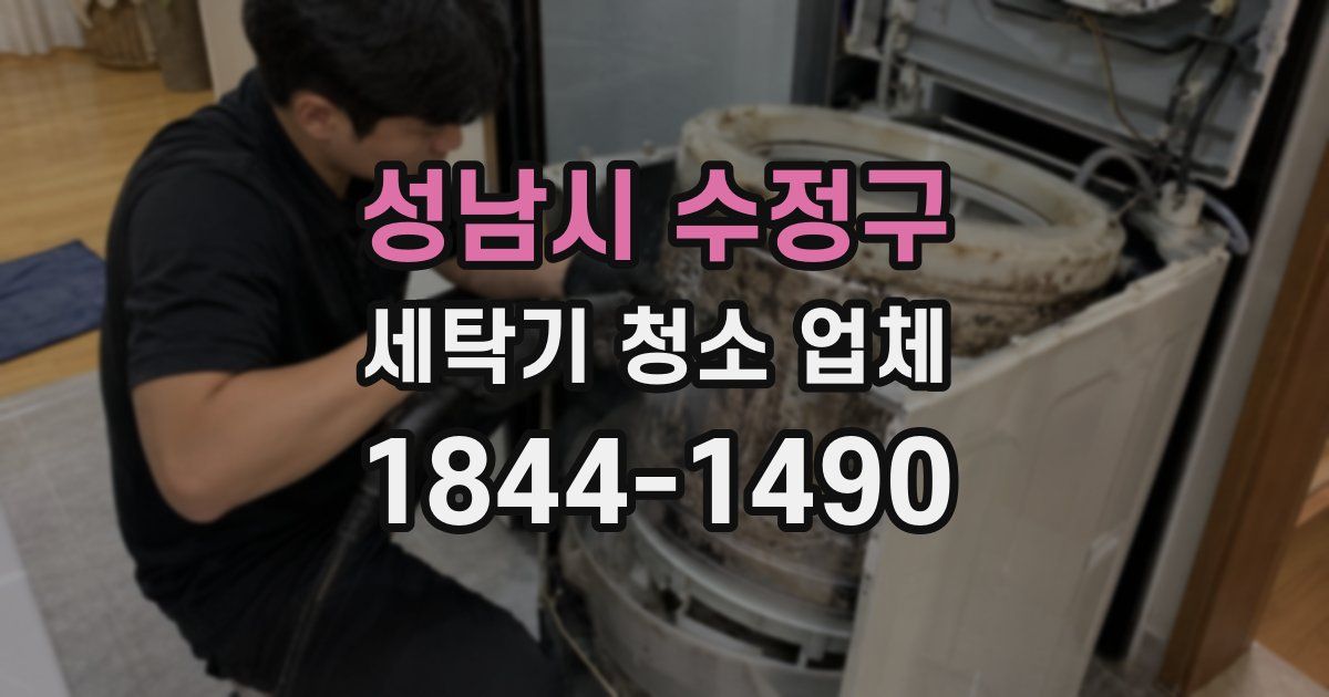 성남시 수정구 세탁기 청소 업체