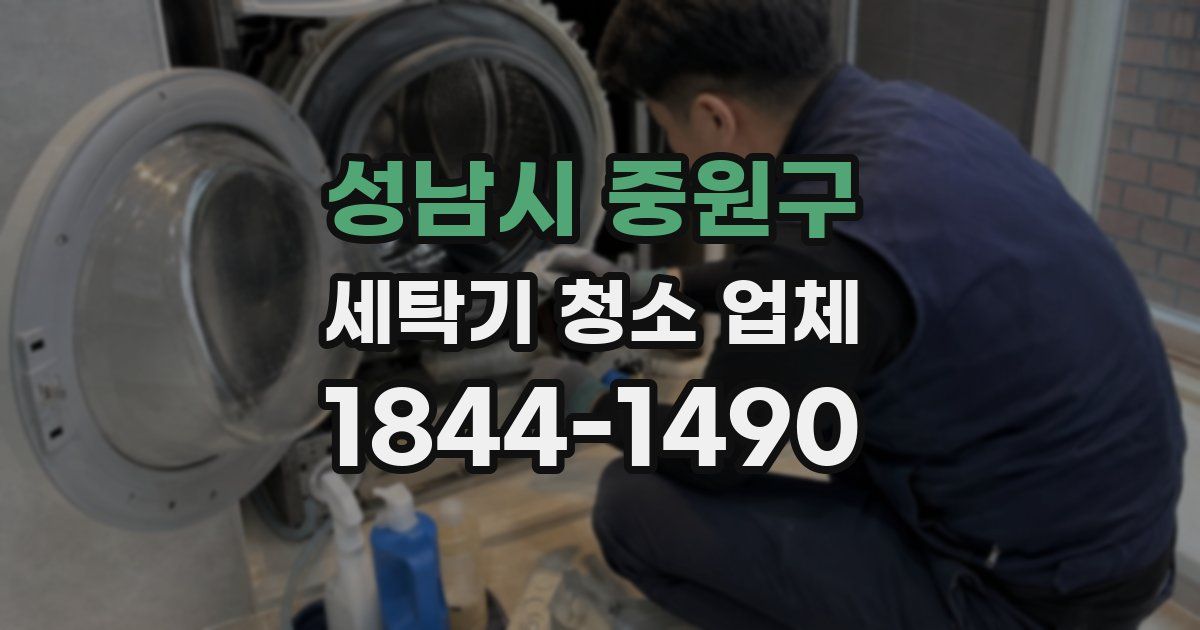 성남시 중원구 세탁기 청소 업체