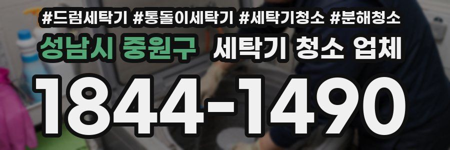 성남시 중원구 세탁기 청소 업체