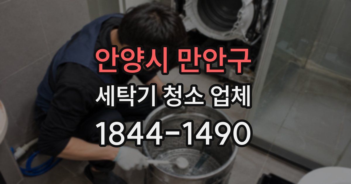 안양시 만안구 세탁기 청소 업체