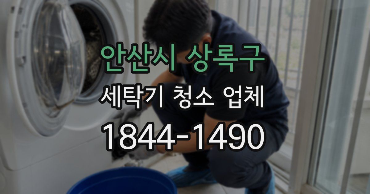 안산시 상록구 세탁기 청소 업체