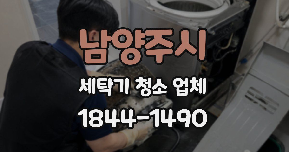 남양주시 세탁기 청소 업체