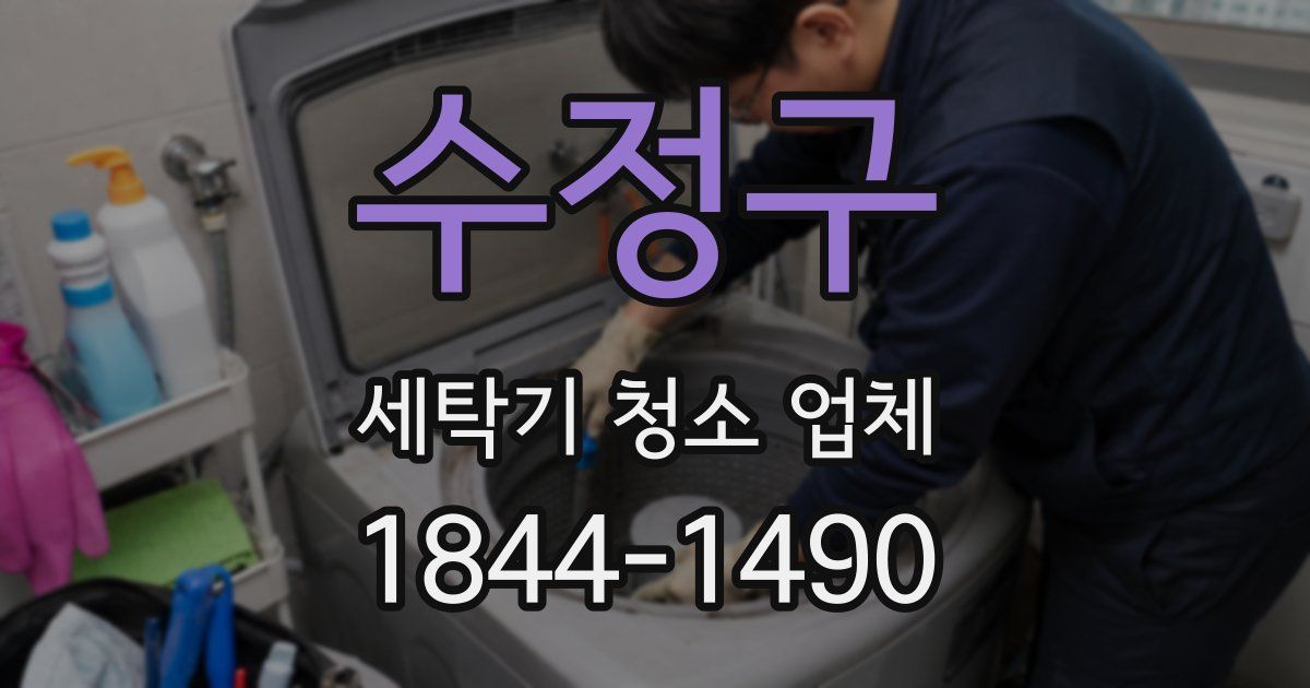 수정구 세탁기 청소 업체