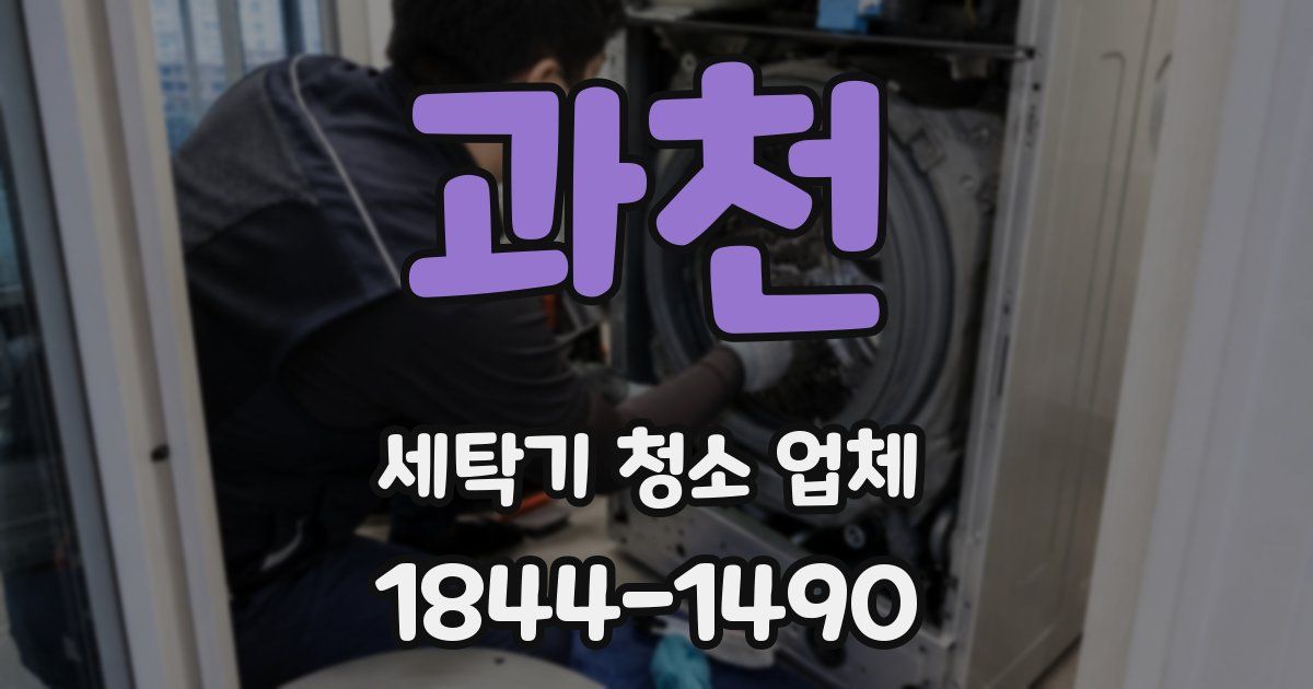 과천 세탁기 청소 업체