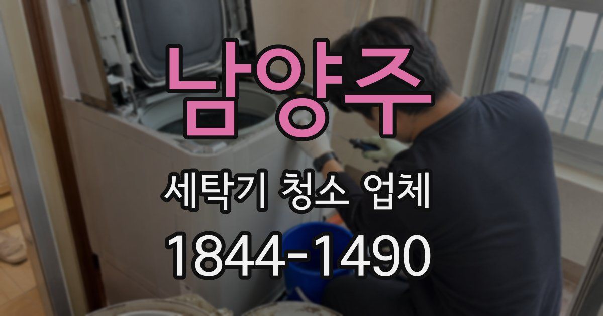 남양주 세탁기 청소 업체