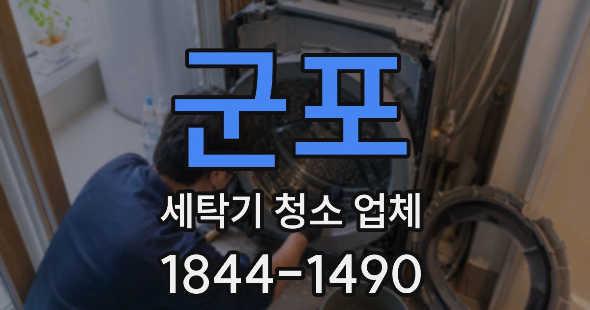 군포 세탁기 청소 업체