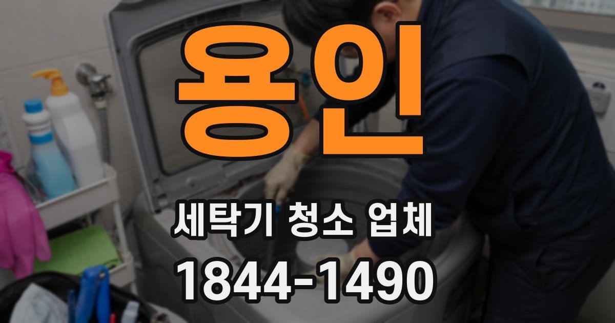 용인 세탁기 청소 업체