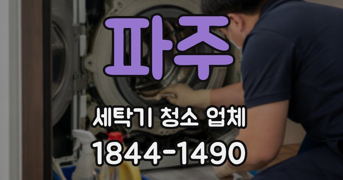 파주 세탁기 청소 업체