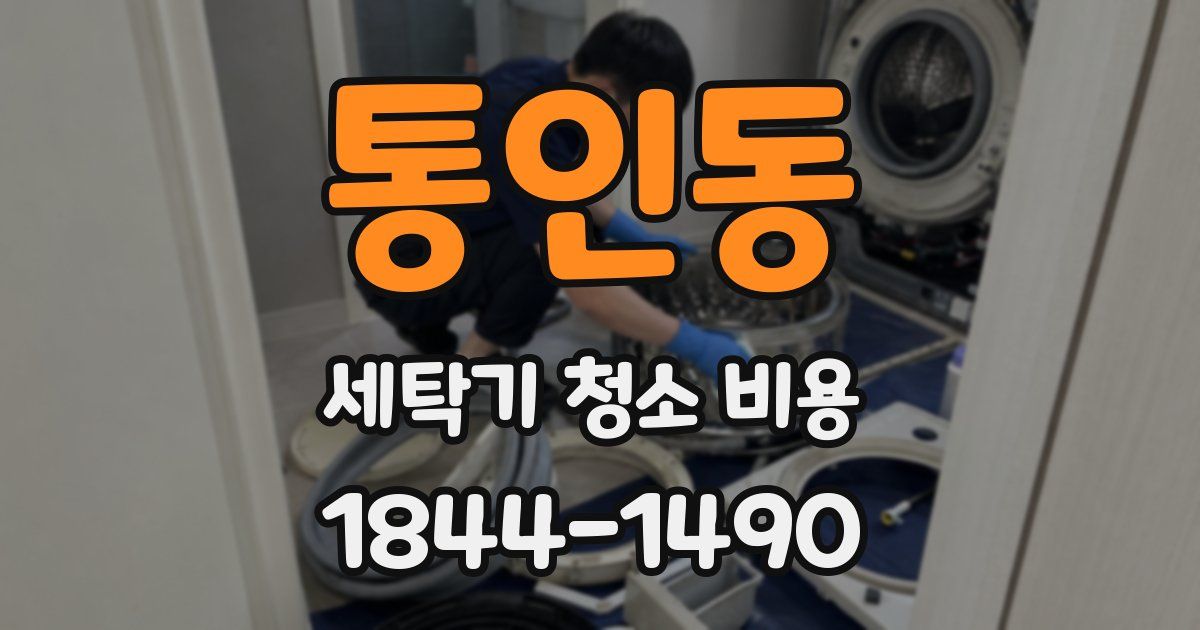 통인동 세탁기 청소 비용