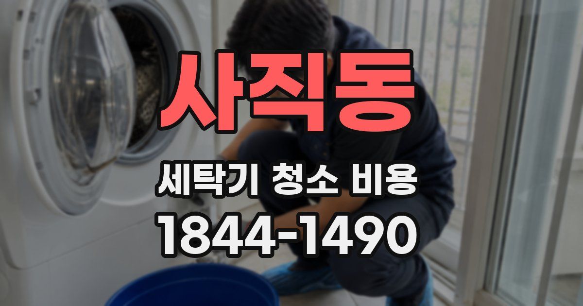 사직동 세탁기 청소 비용
