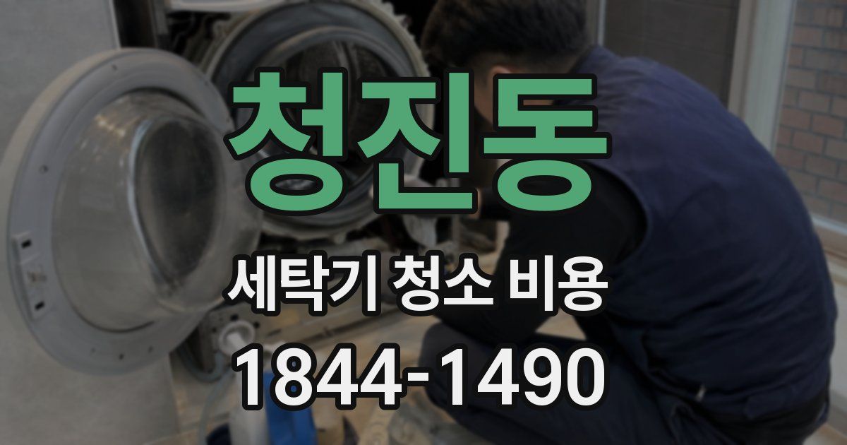 청진동 세탁기 청소 비용