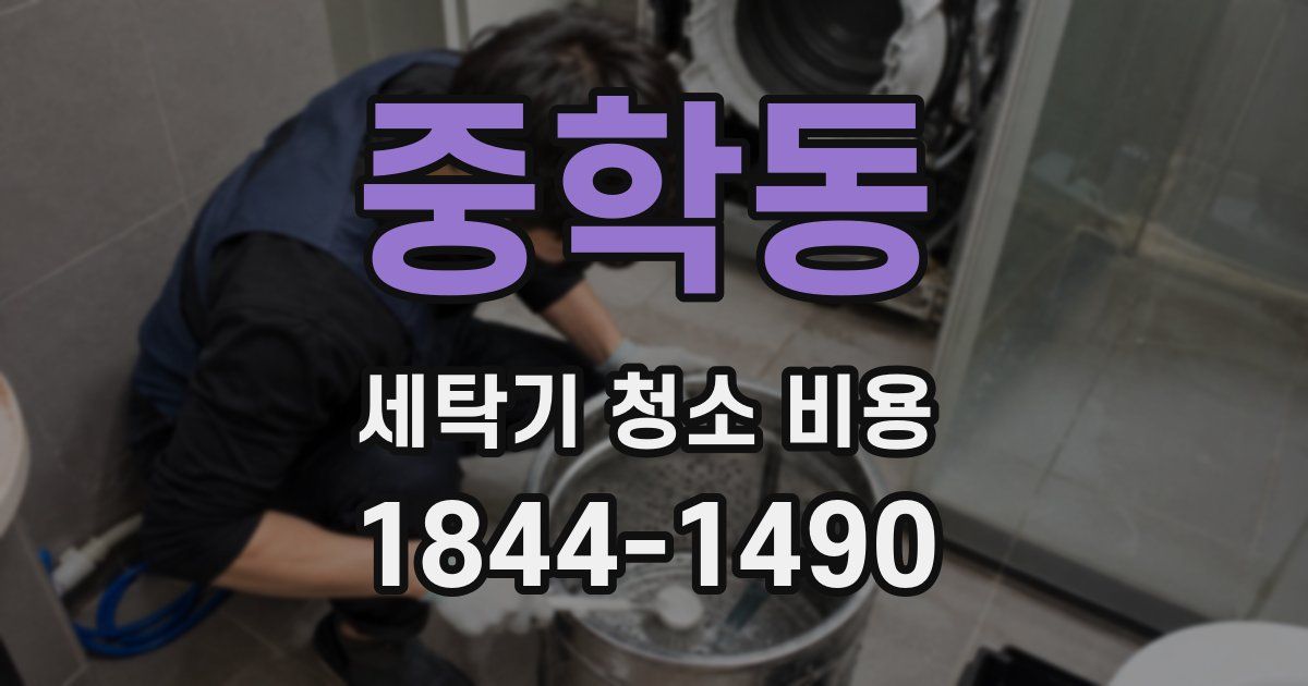 중학동 세탁기 청소 비용