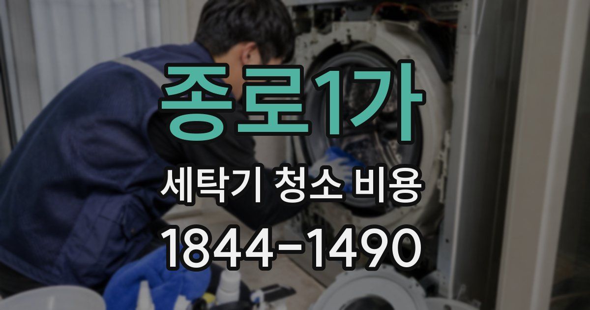 종로1가 세탁기 청소 비용