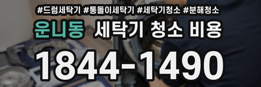운니동 세탁기 청소 비용