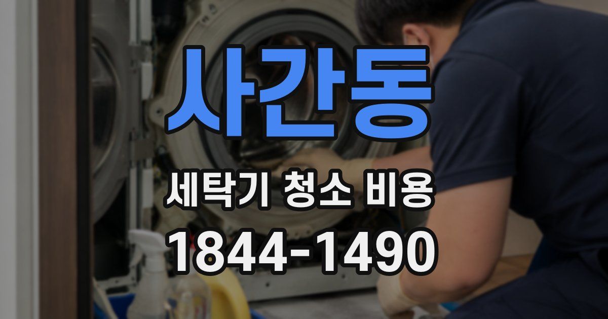 사간동 세탁기 청소 비용