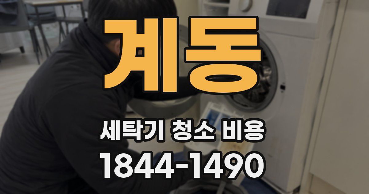 계동 세탁기 청소 비용