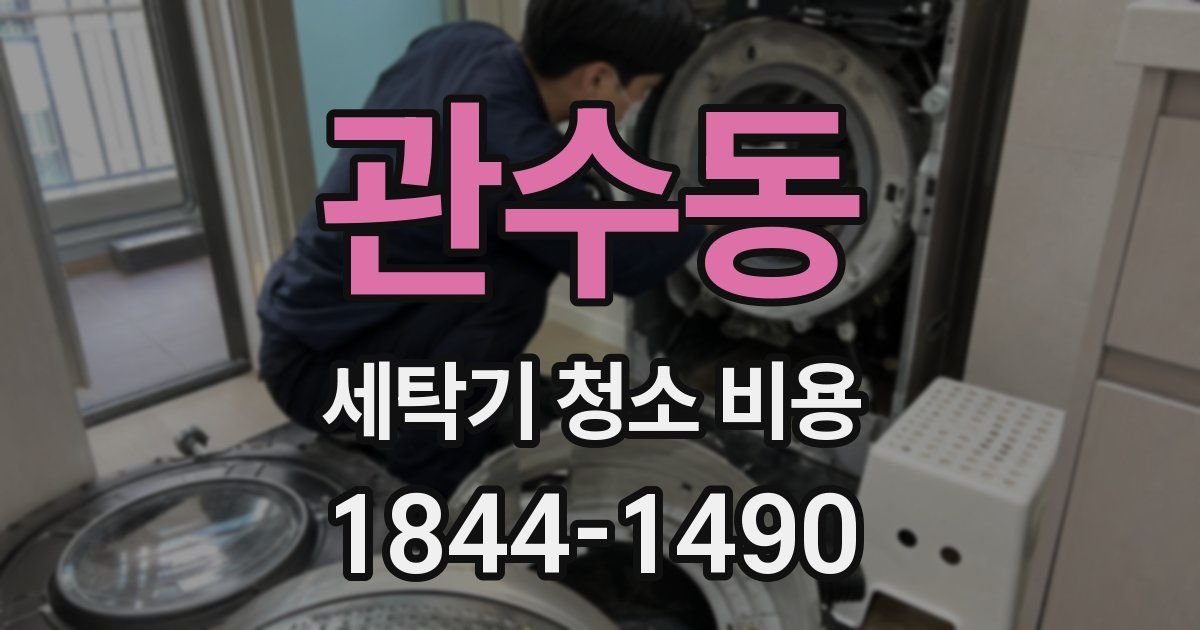관수동 세탁기 청소 비용