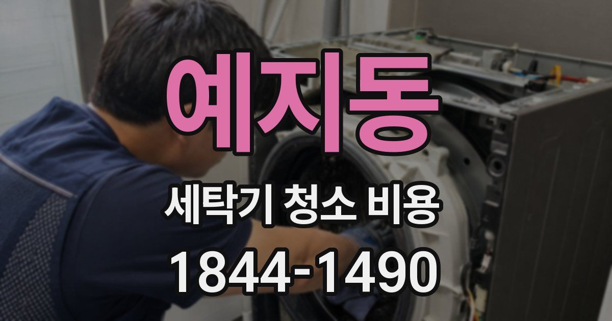 예지동 세탁기 청소 비용