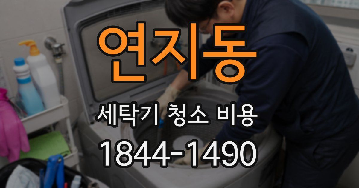 연지동 세탁기 청소 비용