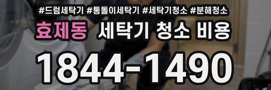 효제동 세탁기 청소 비용
