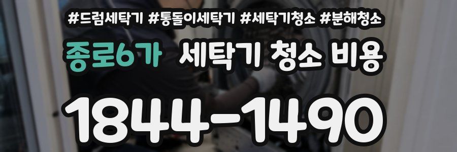 종로6가 세탁기 청소 비용