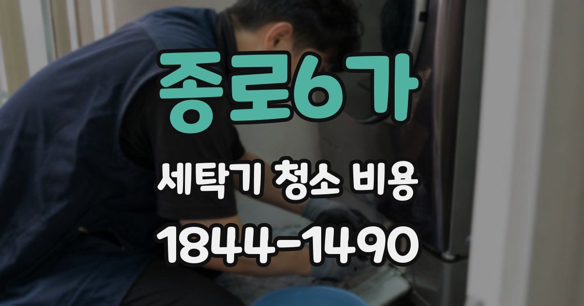 종로6가 세탁기 청소 비용