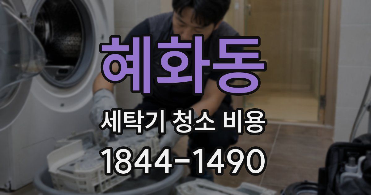 혜화동 세탁기 청소 비용
