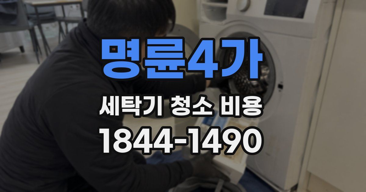명륜4가 세탁기 청소 비용