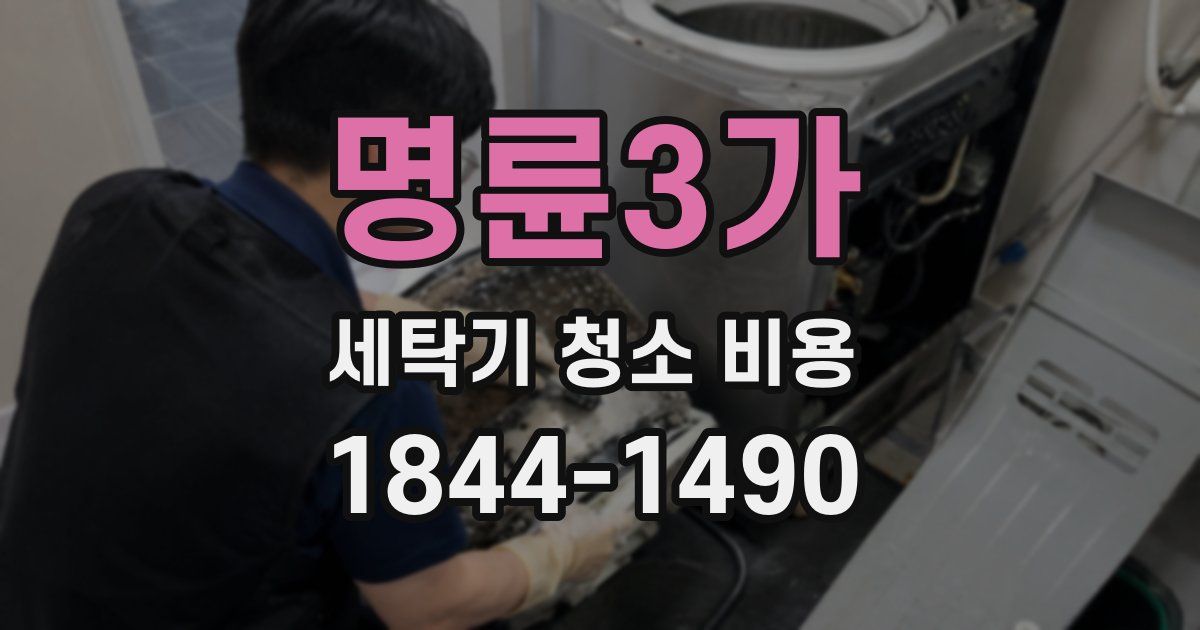 명륜3가 세탁기 청소 비용