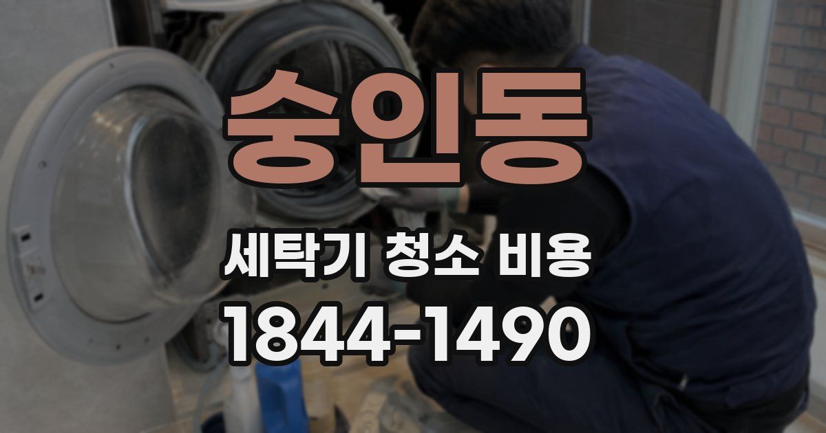 숭인동 세탁기 청소 비용