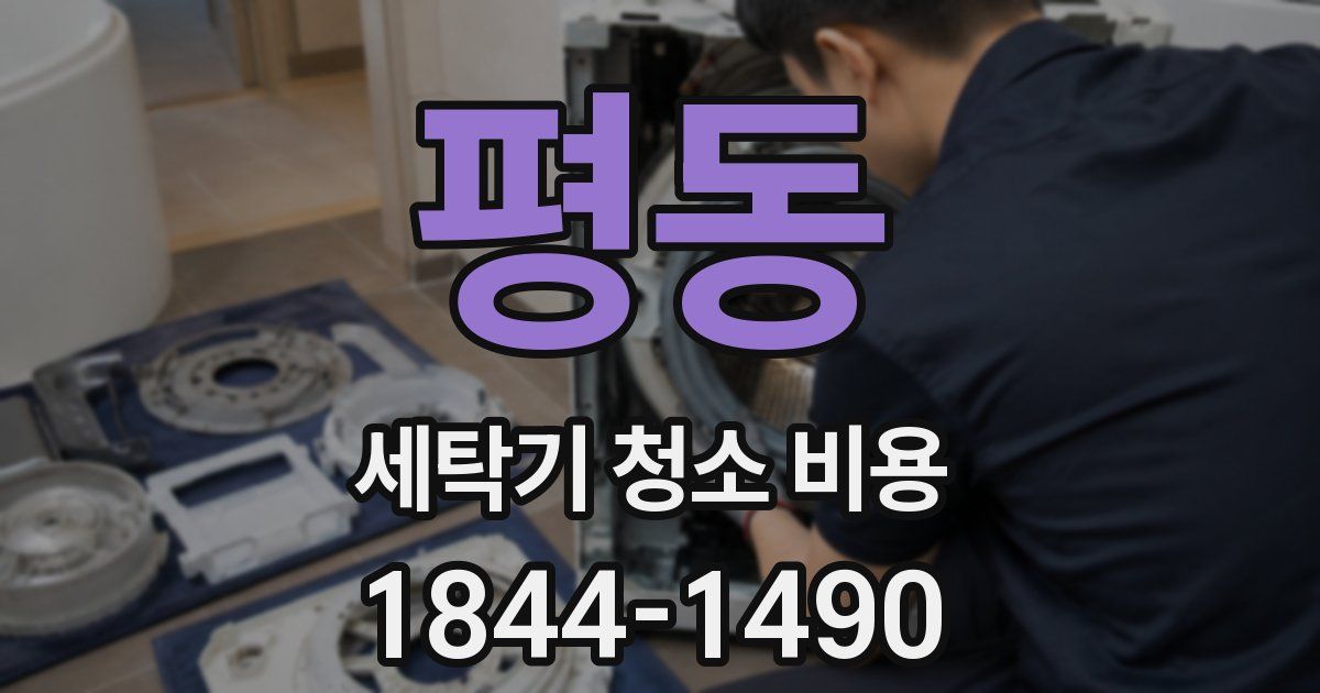 평동 세탁기 청소 비용