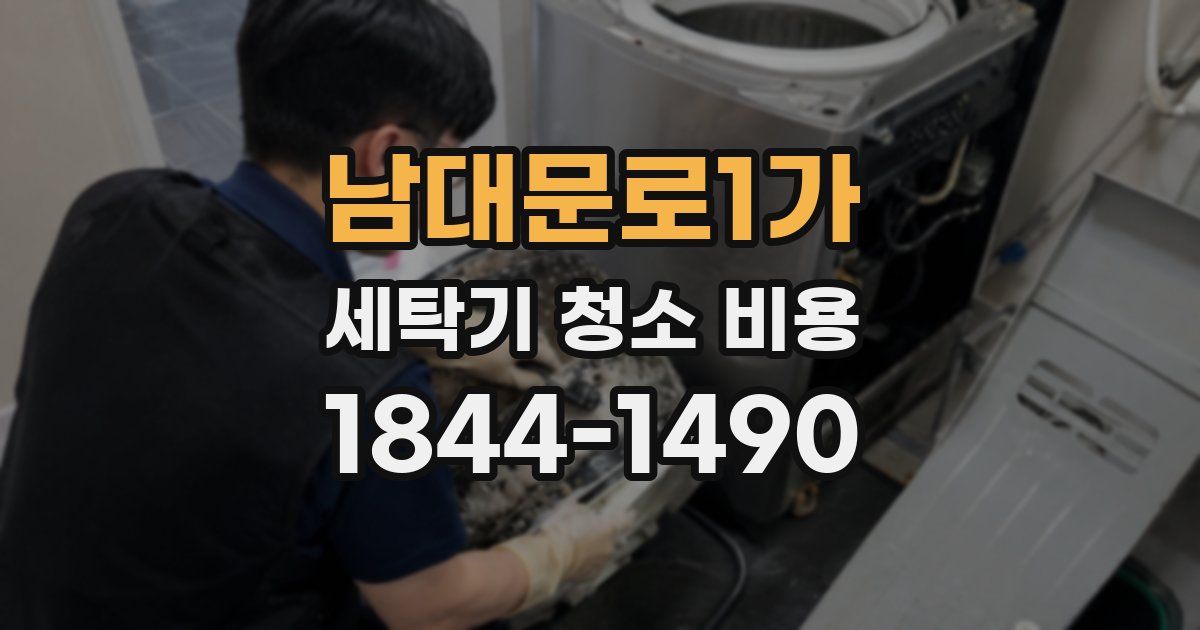 남대문로1가 세탁기 청소 비용