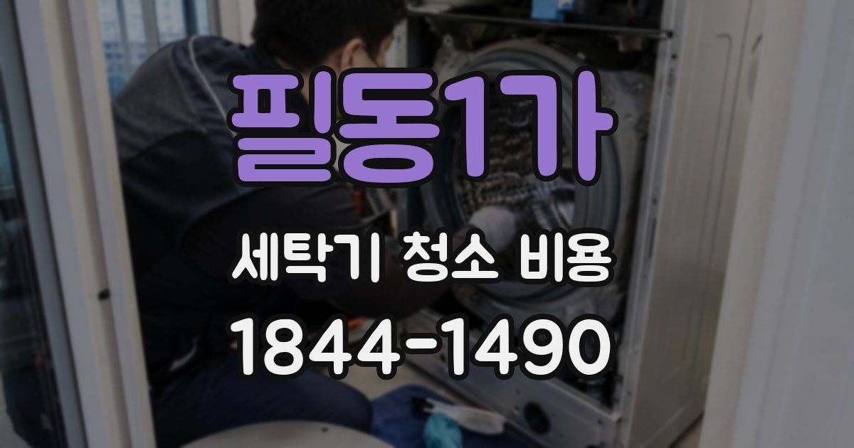 필동1가 세탁기 청소 비용