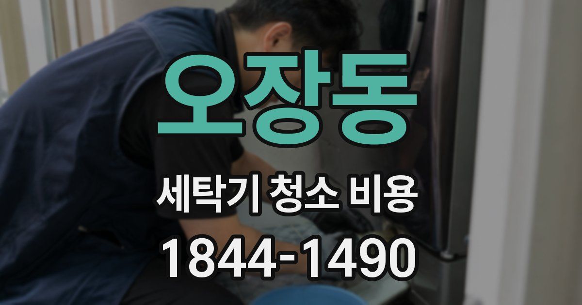 오장동 세탁기 청소 비용