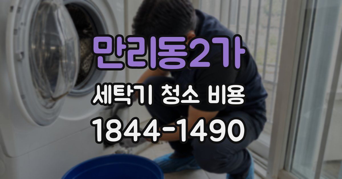 만리동2가 세탁기 청소 비용