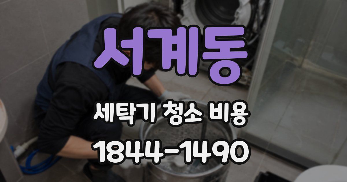 서계동 세탁기 청소 비용