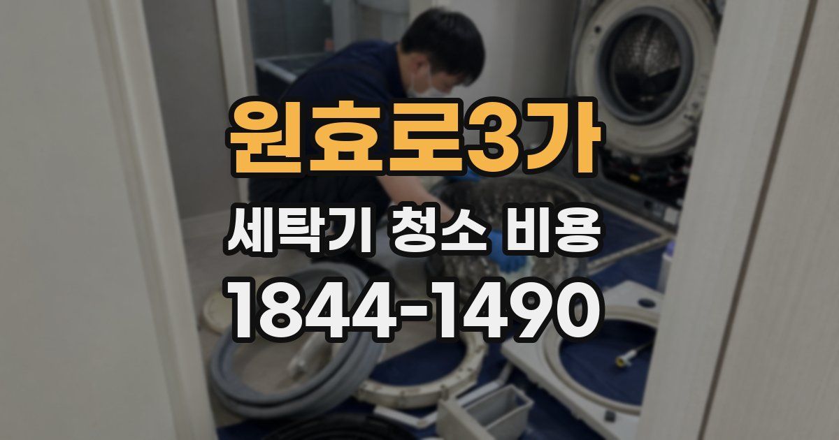 원효로3가 세탁기 청소 비용