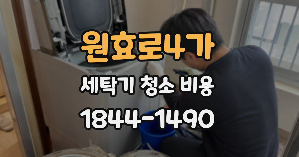 원효로4가 세탁기 청소 비용