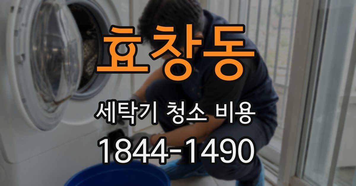 효창동 세탁기 청소 비용