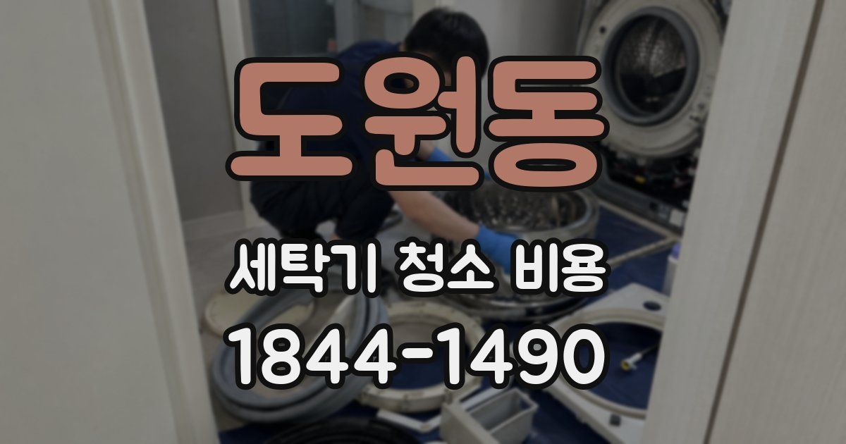 도원동 세탁기 청소 비용