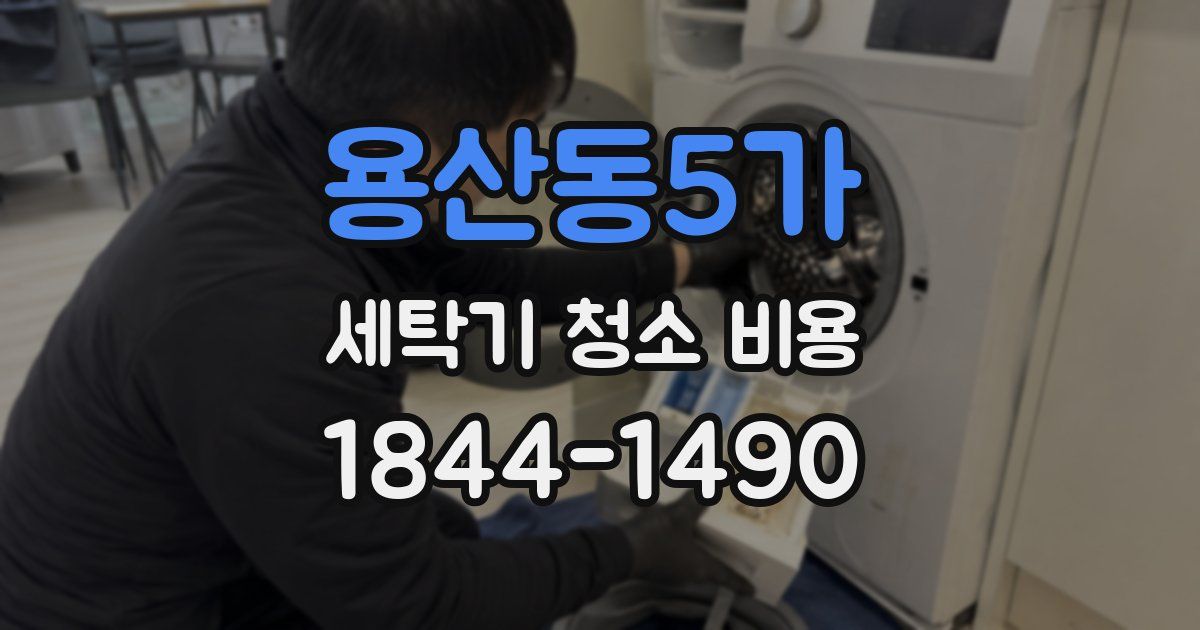 용산동5가 세탁기 청소 비용